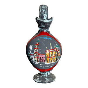 Italian Lava‎ Rock Glaze Vase Italian Pottery Ischia Italy